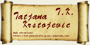 Tatjana Krstojević vizit kartica